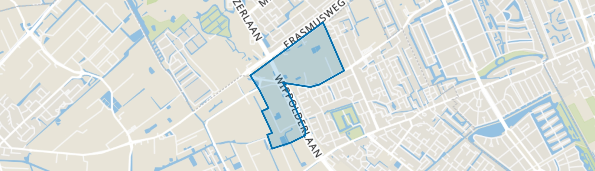 Buitengebied 2 wateringen, Wateringen map