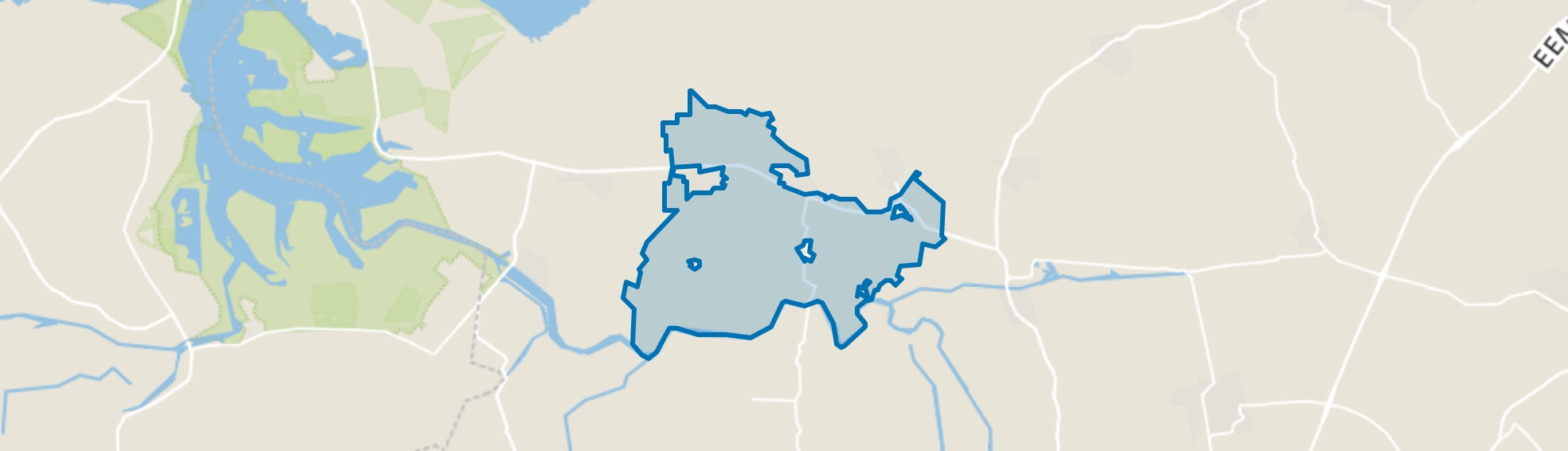 Buitengebied Leens, Wehe-den Hoorn map