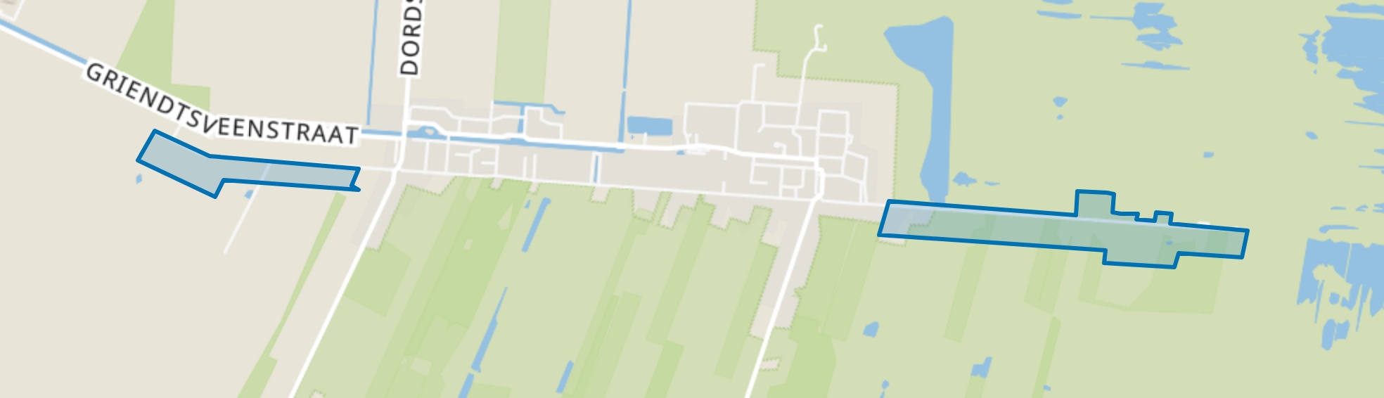 Westelijk en oostelijk Weiteveen, Weiteveen map