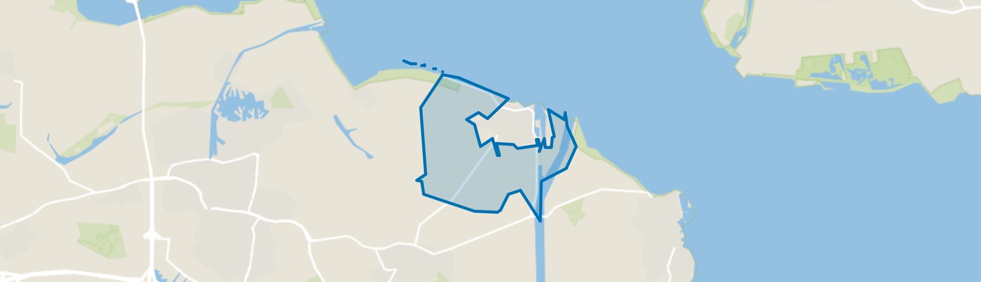 Verspreide huizen Wemeldinge, Wemeldinge map