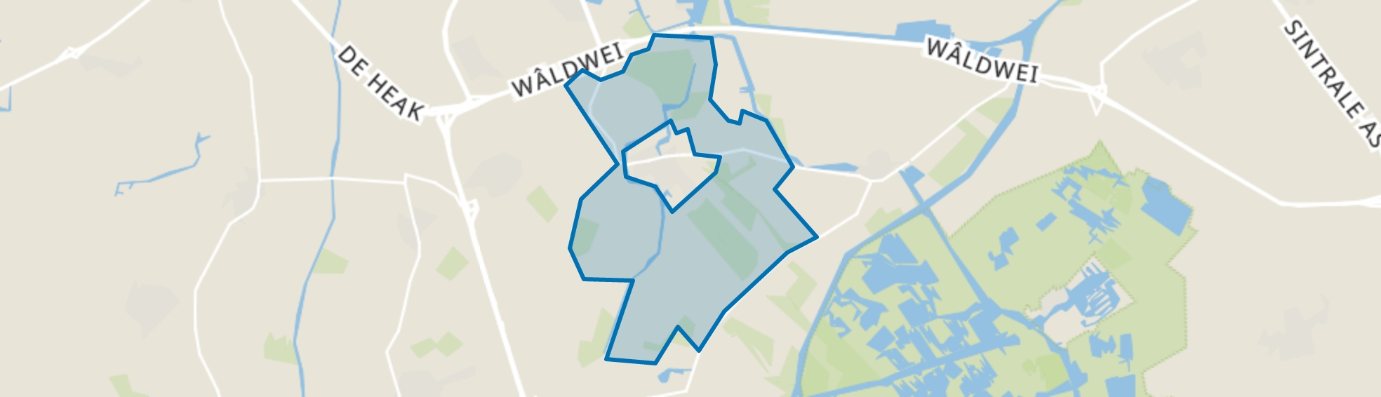Buitengebied Wergea, Wergea map