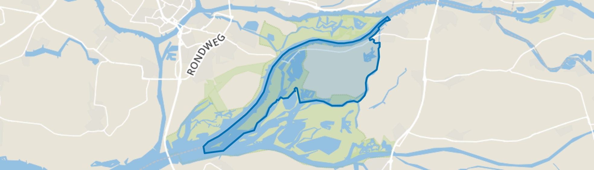 Buitengebied Biesbosch, Werkendam map