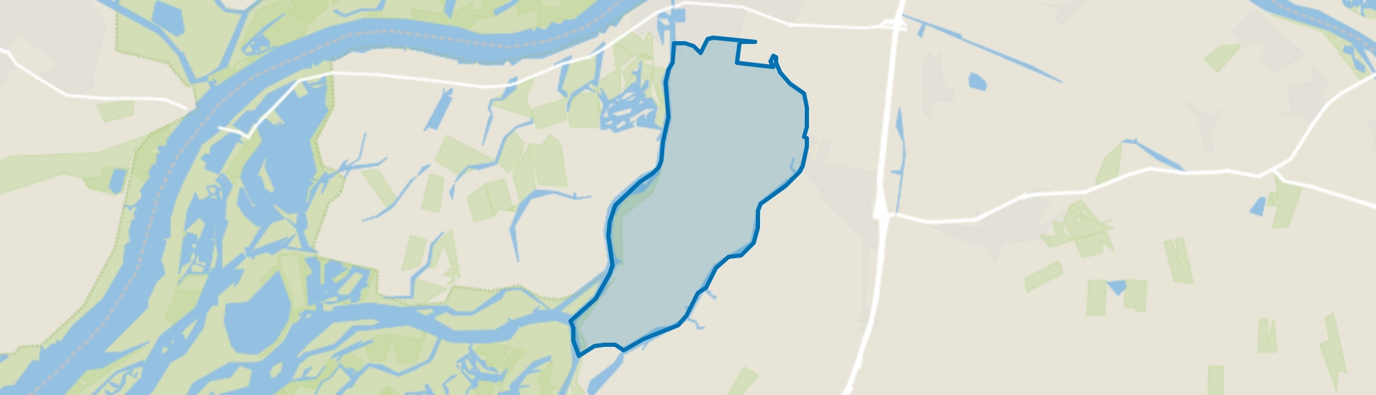 Buitengebied Oostwaard, Werkendam map