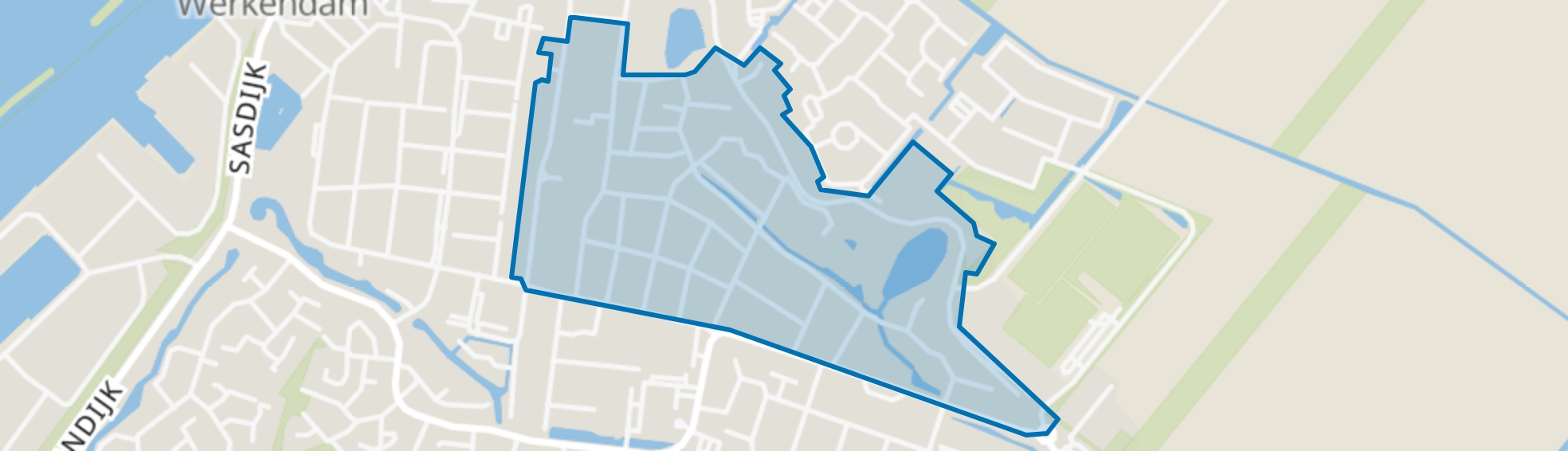 Vervoornepolder noord, Werkendam map