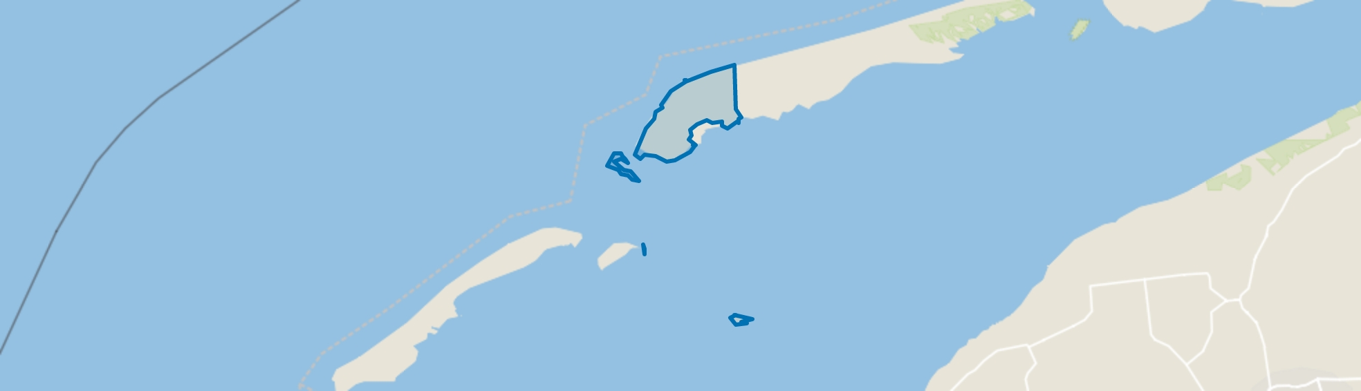 Verspreide huizen West-Terschelling, West-Terschelling map