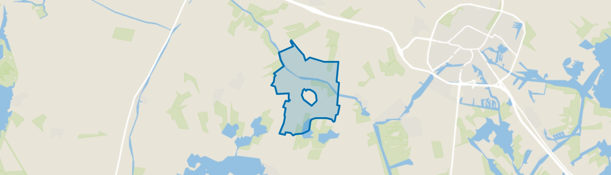 Verspreide huizen Abbega, Westhem map
