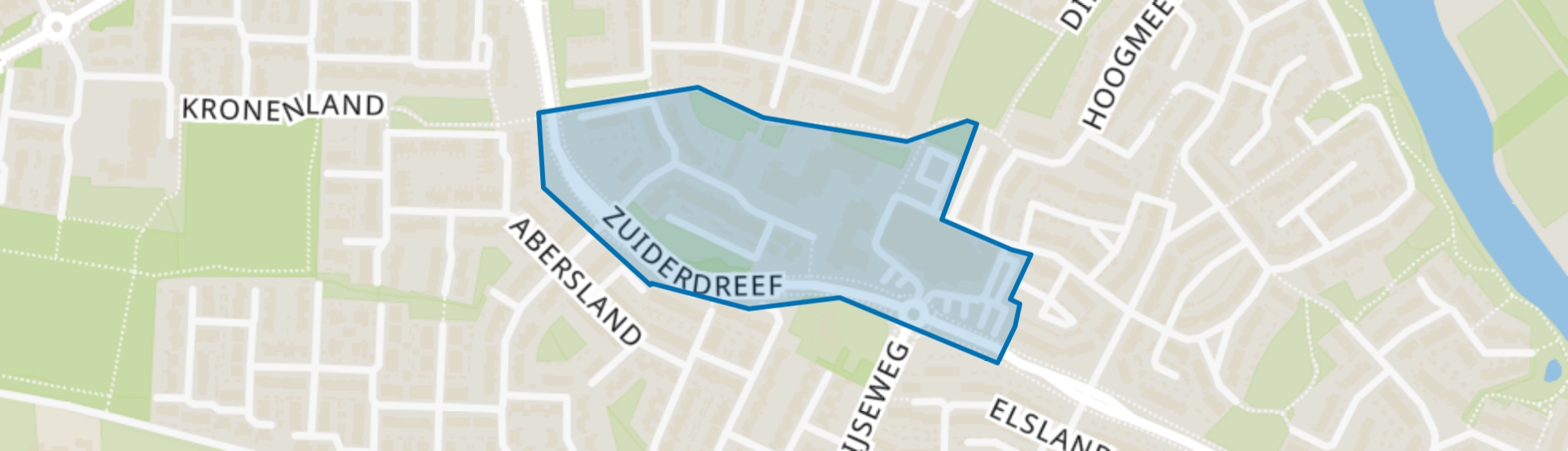 Huissteden-Zuiderpoort, Wijchen map