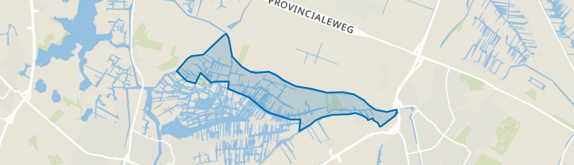 Verspreide huizen Kanaal- en Oudelandsdijk, Wijdewormer map