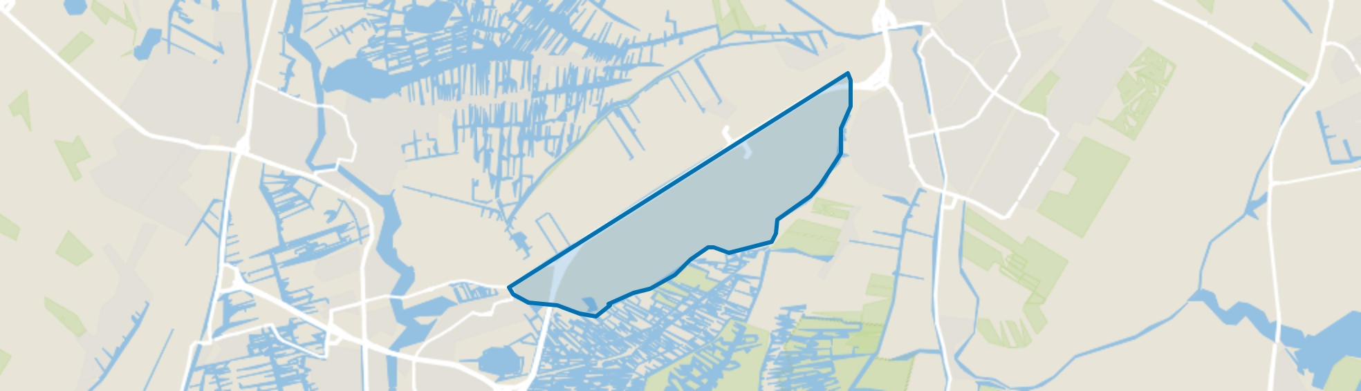 Verspreide huizen ten zuiden van De Middentocht, Wijdewormer map