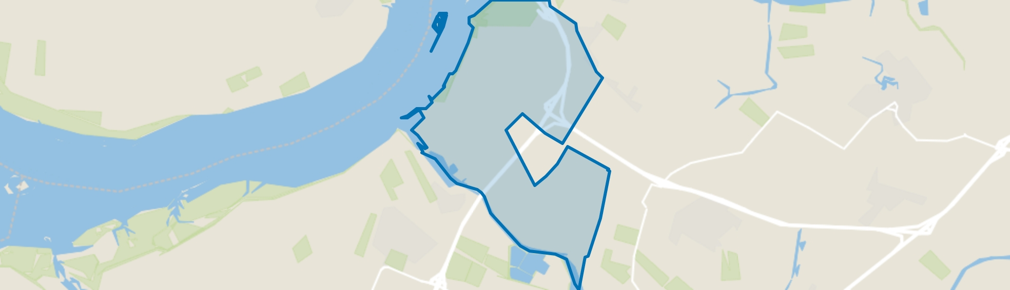 Verspreide huizen Heijningen, Willemstad map