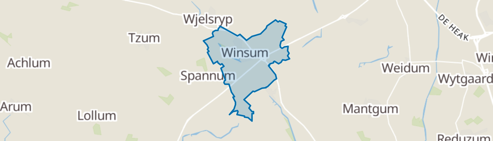 Winsum (FR) map