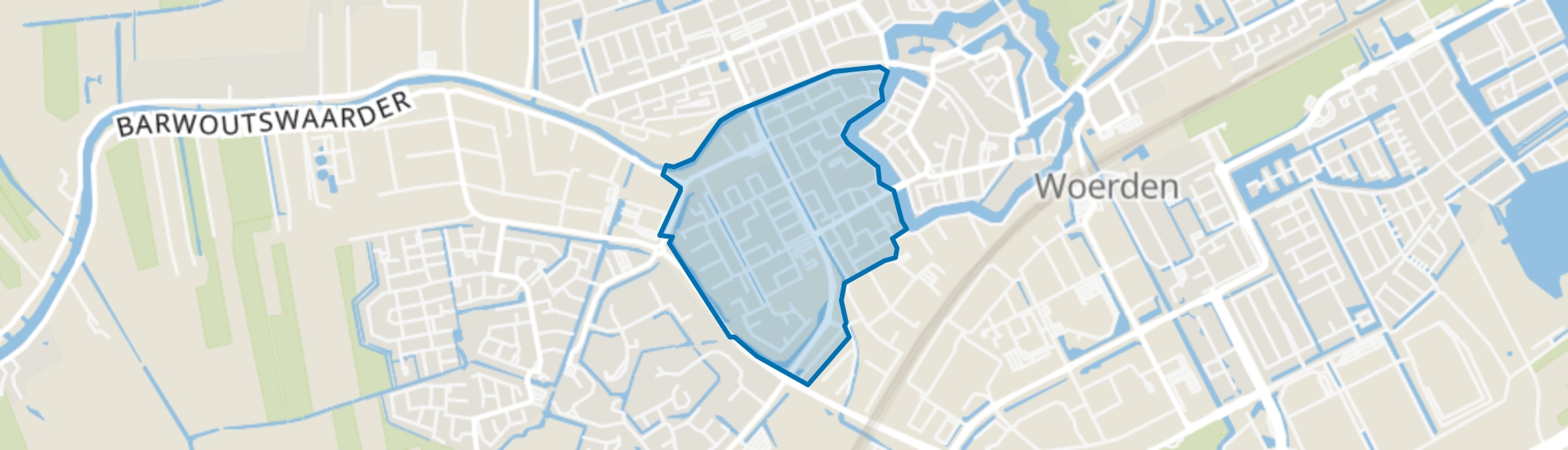 Bloemen- en Bomenkwartier, Woerden map