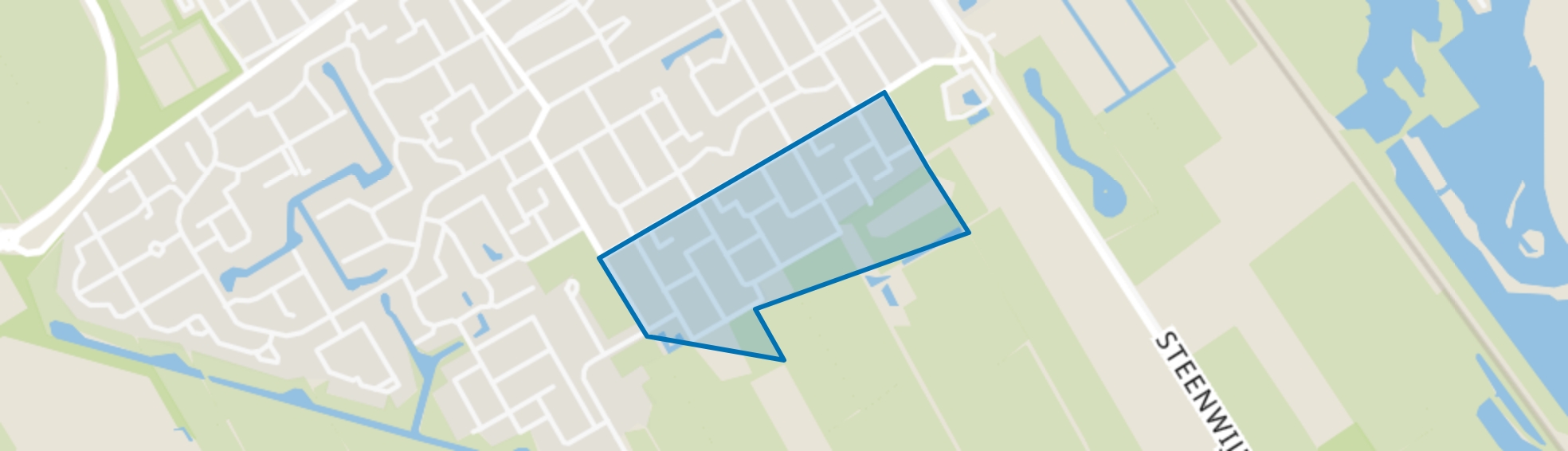 Wolvega-De Muziekbuurt, Wolvega map