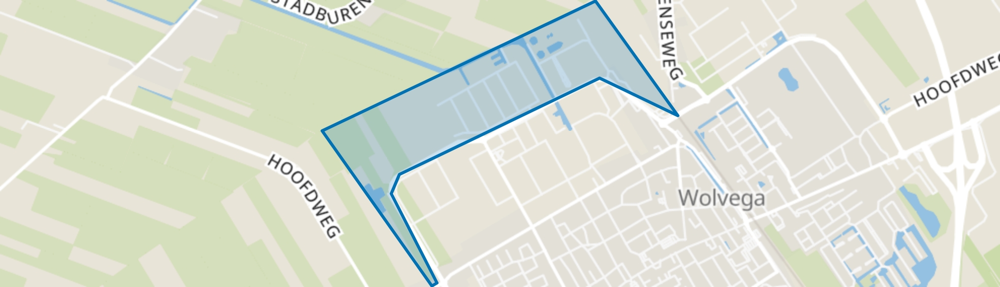 Wolvega-Schipsloot, Wolvega map