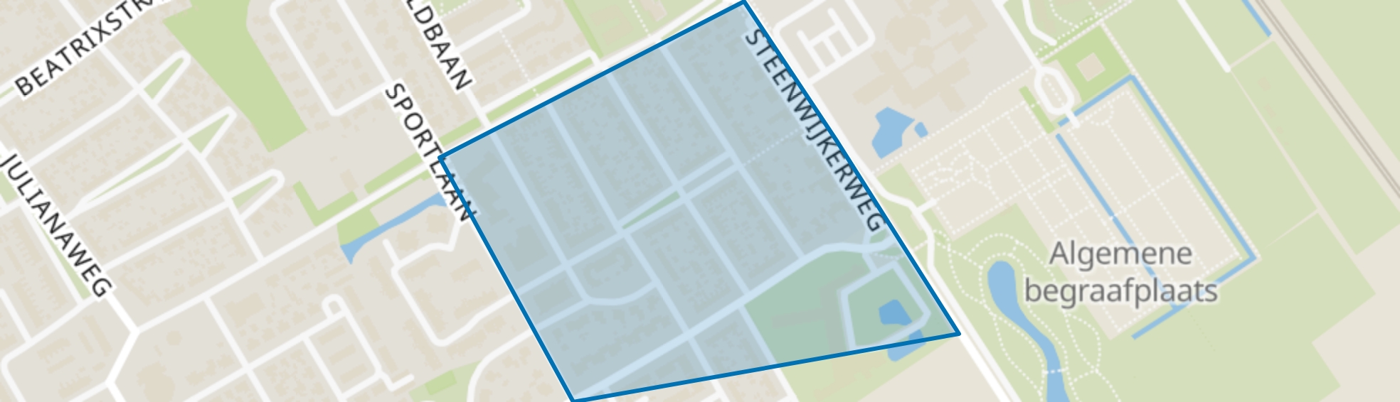Wolvega-Staatsliedenbuurt, Wolvega map