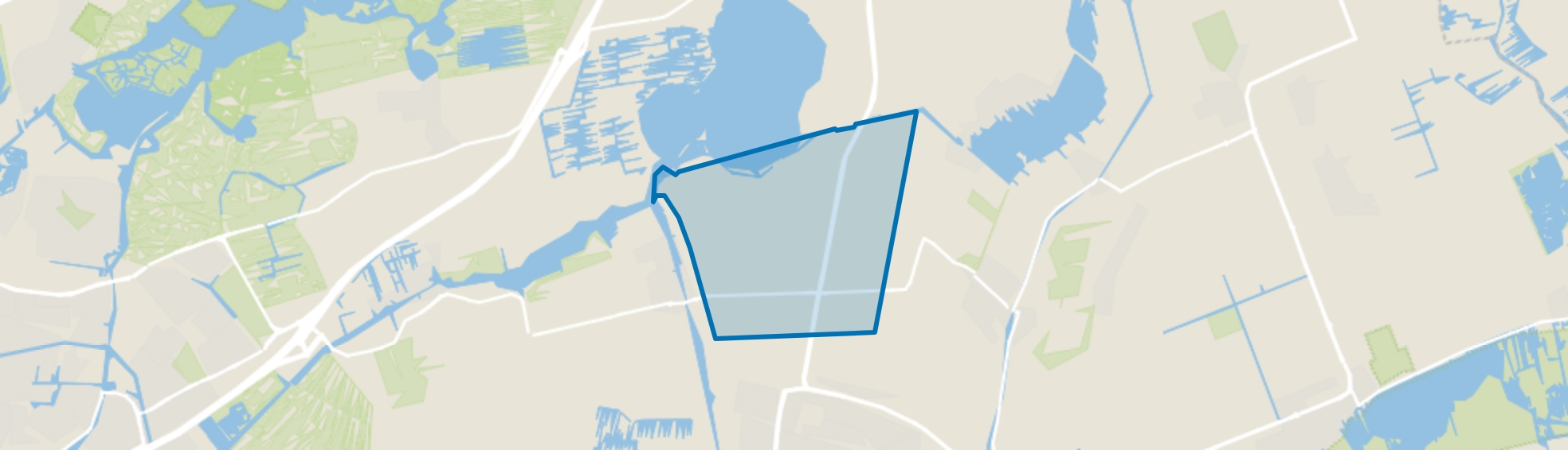 Verspreide huizen Vierambachtspolder, Woubrugge map