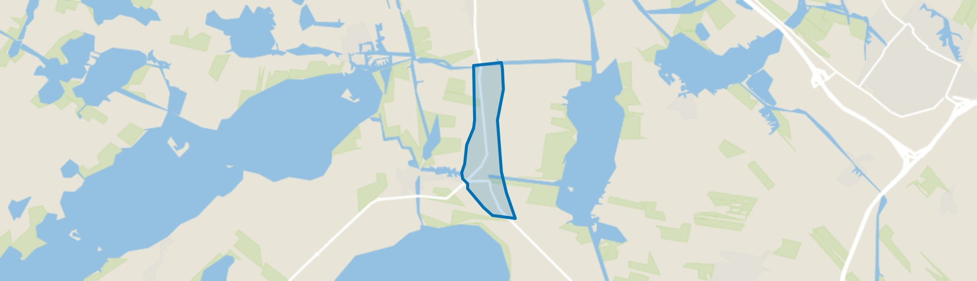 Koufurderrige, Woudsend map