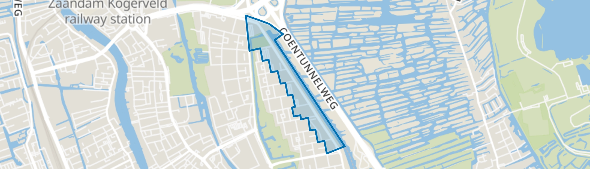 Peldersveld Oost, Zaandam map