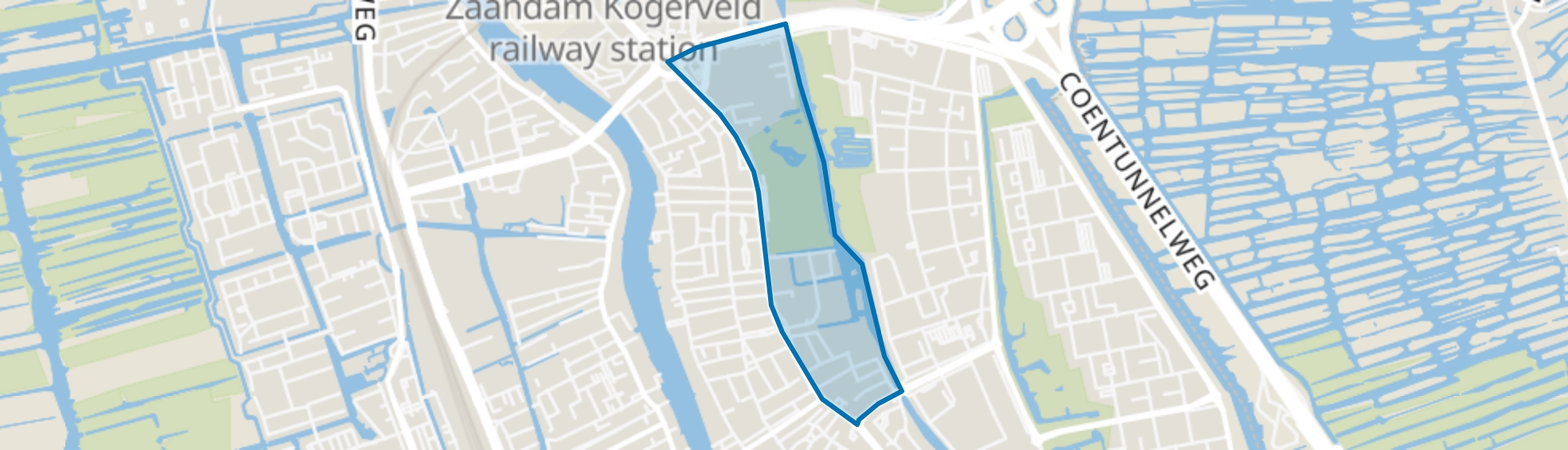 Rosmolenbuurt Oost, Zaandam map