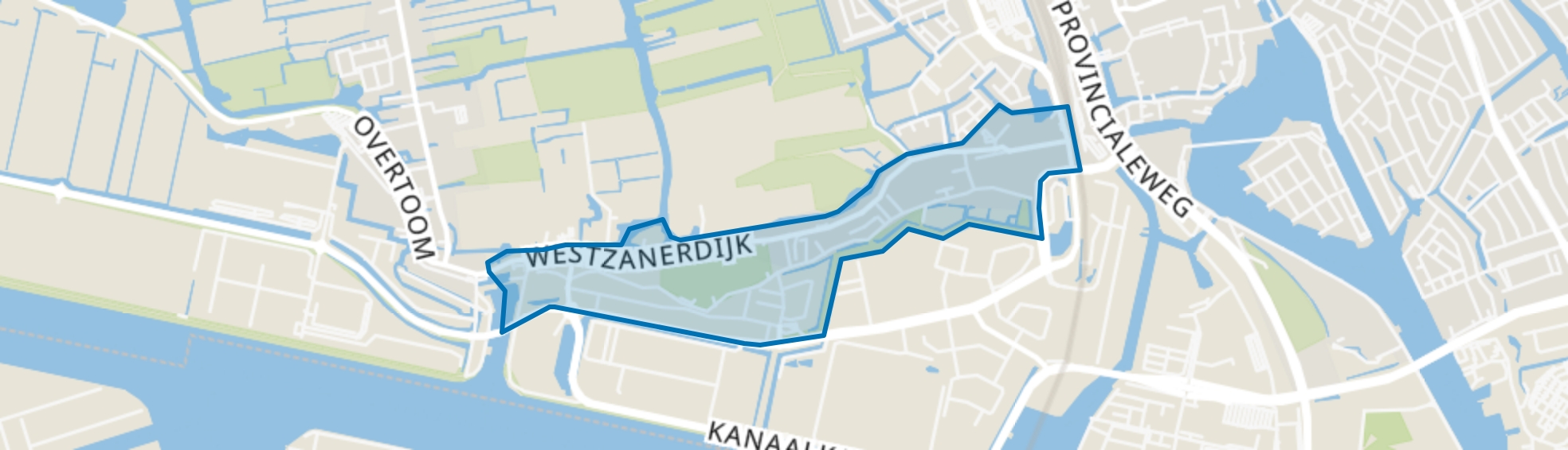 Westzanerdijk, Zaandam map