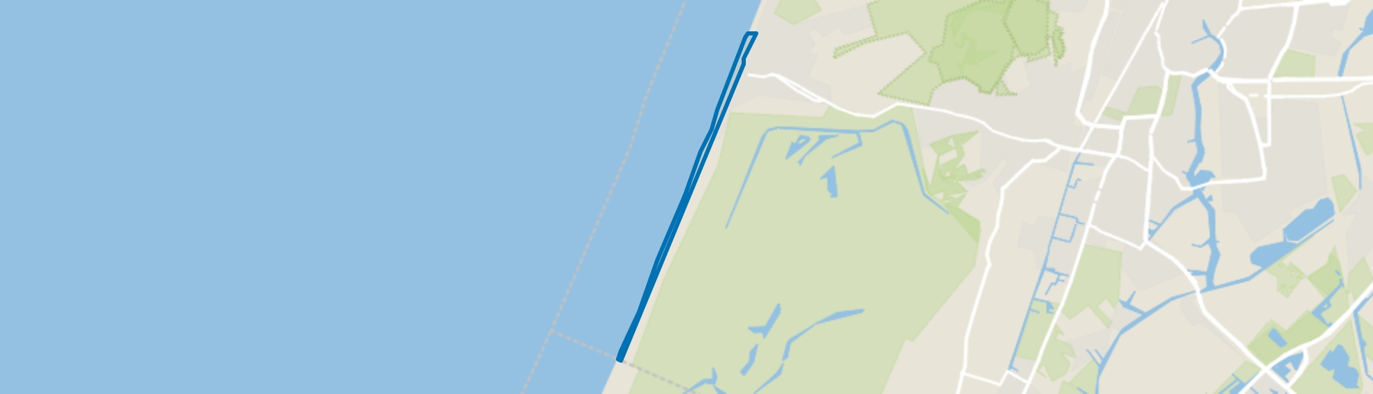 Zuid strand, Zandvoort map