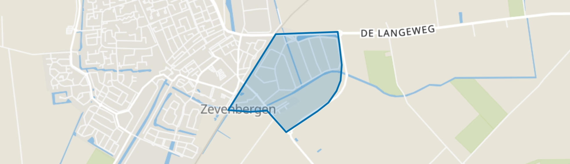 Zwanengat en omgeving, Zevenbergen map