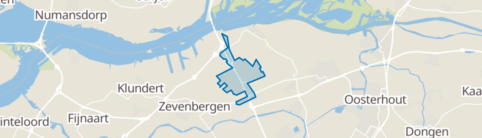 Zevenbergschen Hoek (Gem. Moerdijk) map