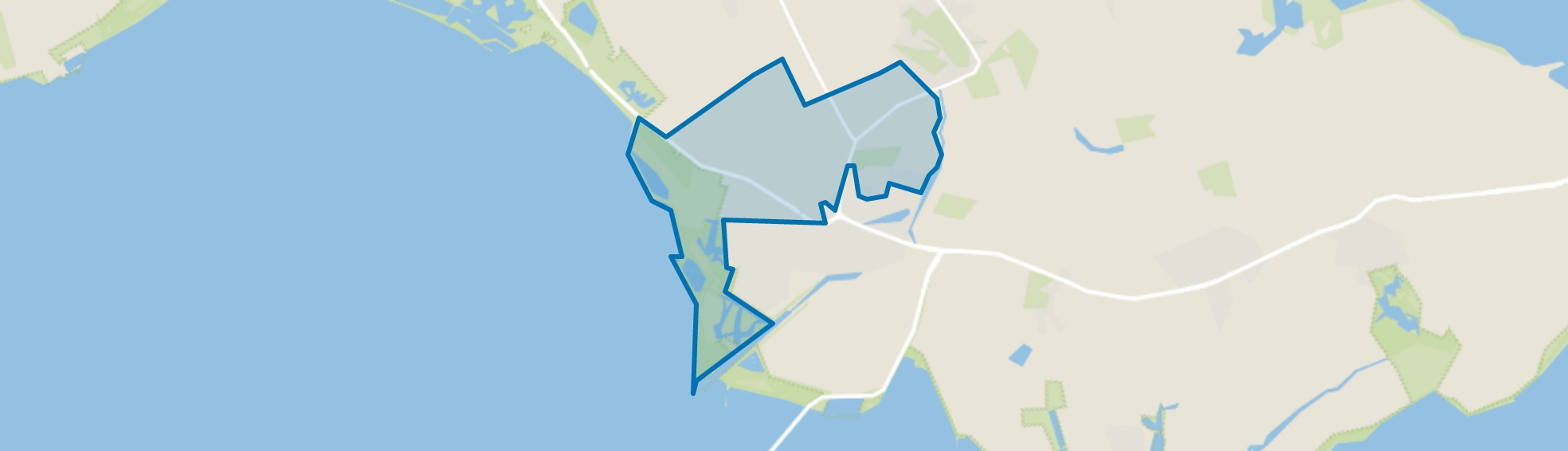 Verspreide huizen in het Noorden en Westen, Zierikzee map