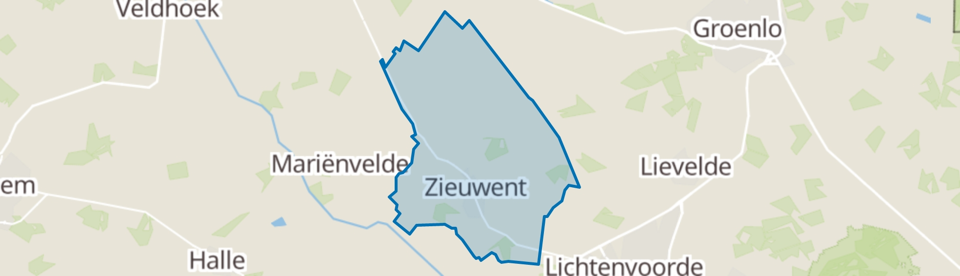 Zieuwent map