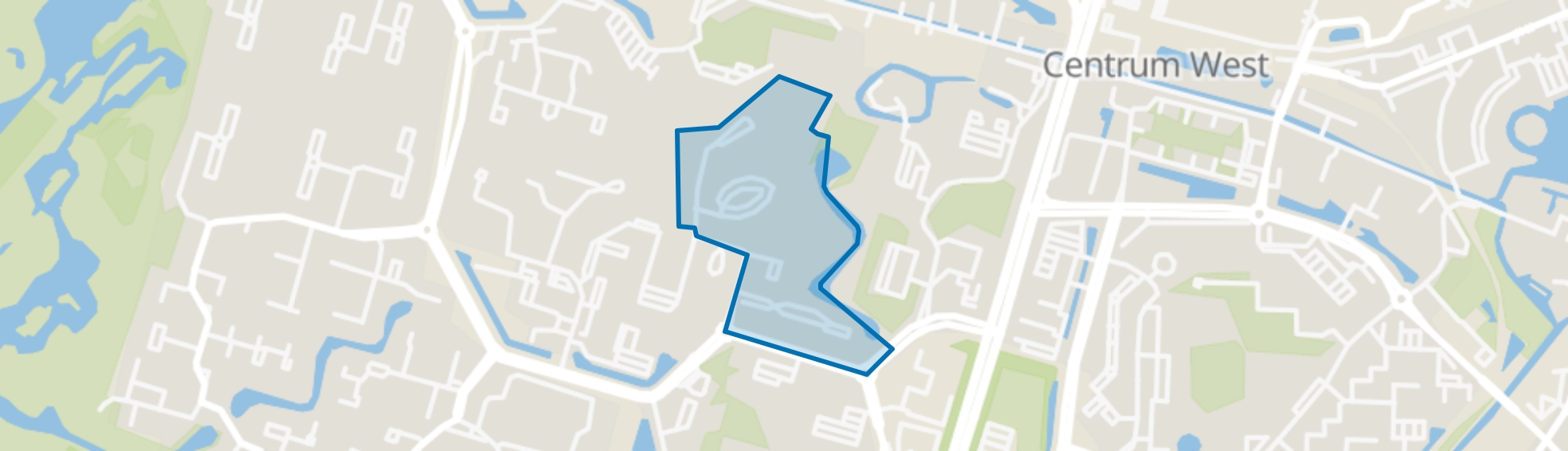 Bossenbuurt hoog-Midden, Zoetermeer map