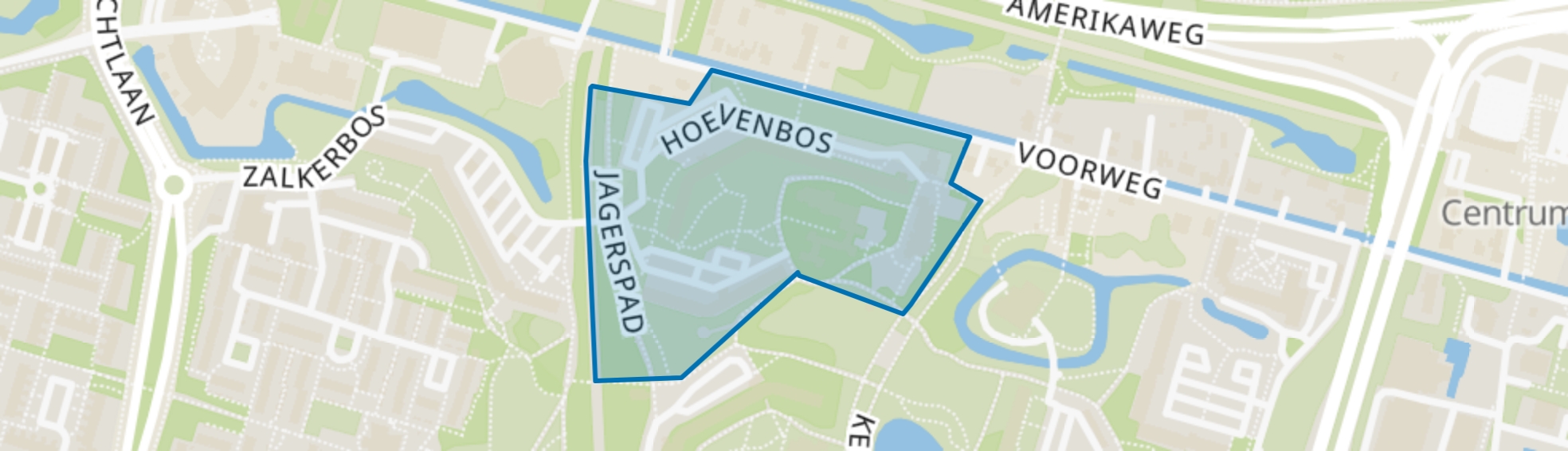 Bossenbuurt hoog-Noord, Zoetermeer map