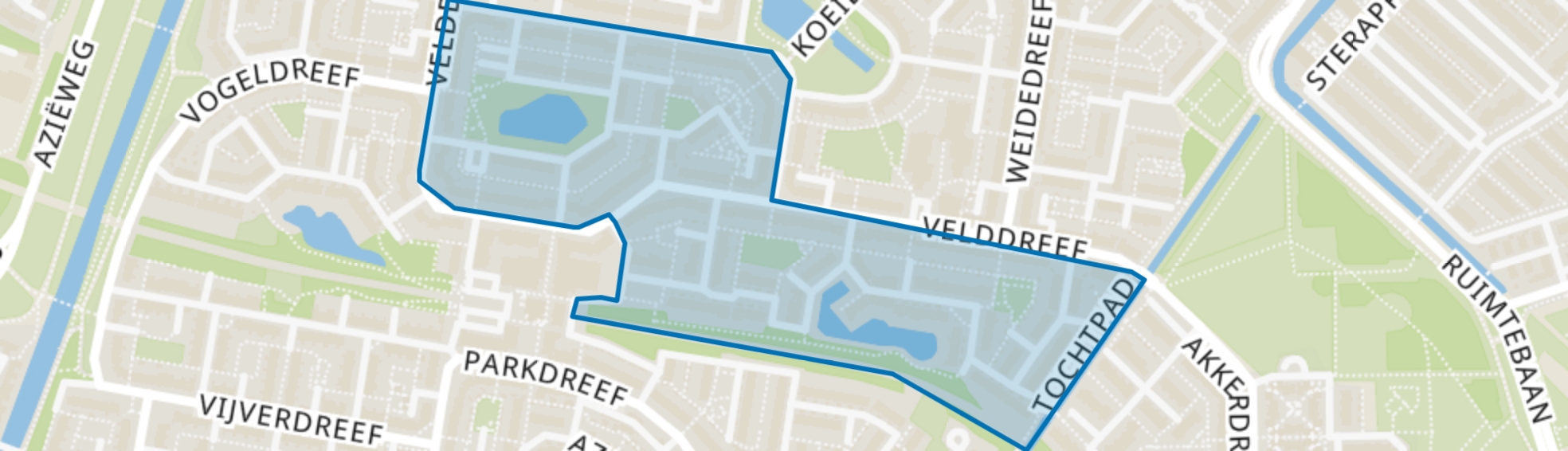 Veldenbuurt-Oost, Zoetermeer map
