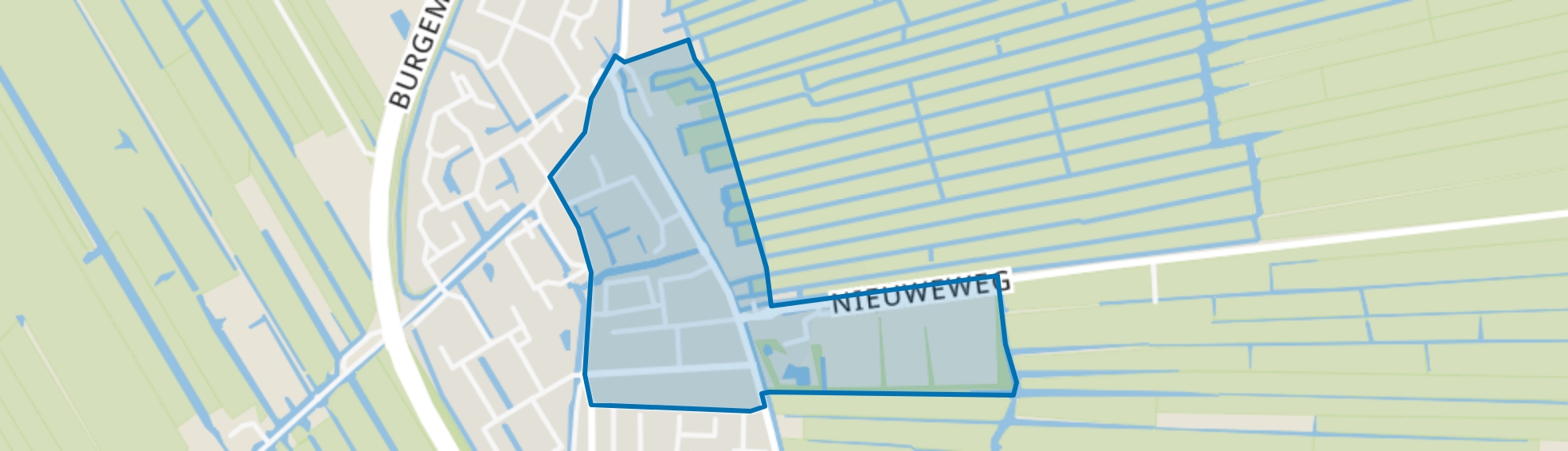 Dorp Zuid, Zoeterwoude map