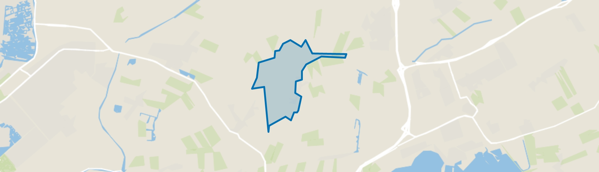 Zuidermeer Verspreide huizen West, Zuidermeer map