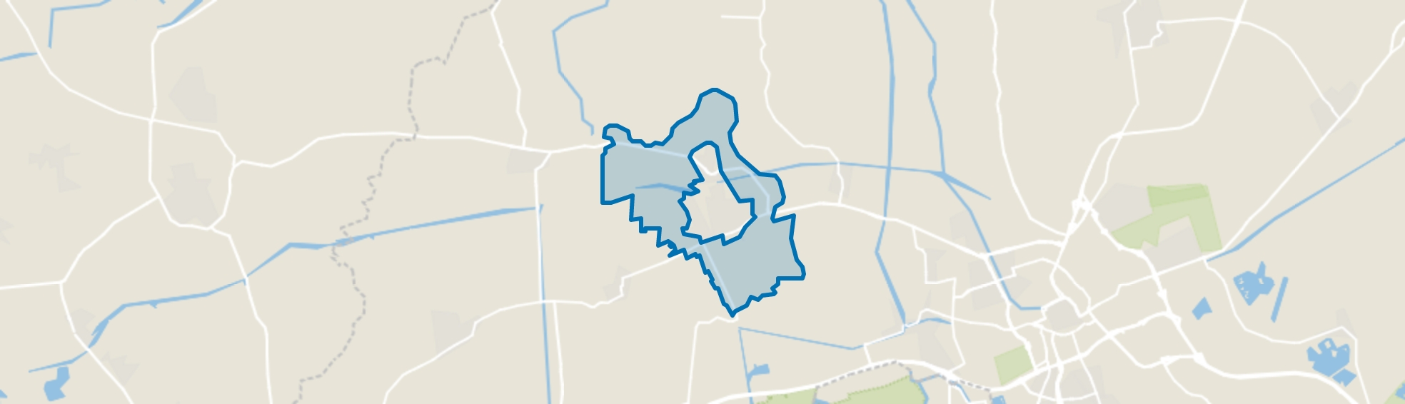 Verspreide huizen Zuidhorn, Zuidhorn map