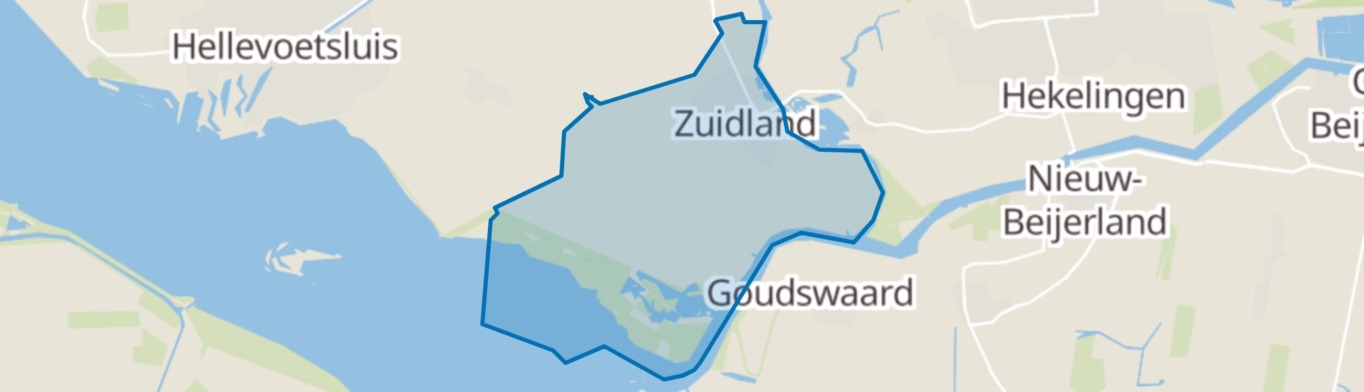 Zuidland map