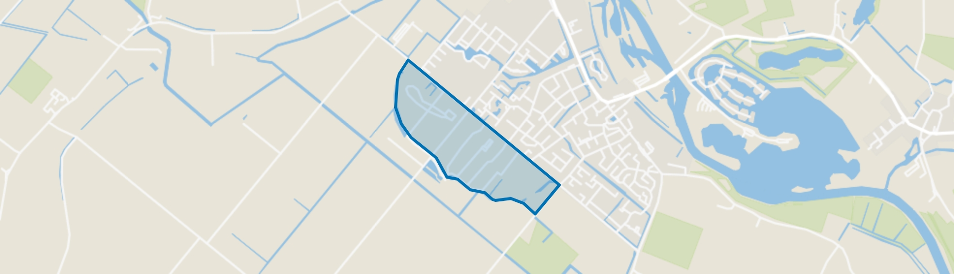 Harregat, Zuidland map