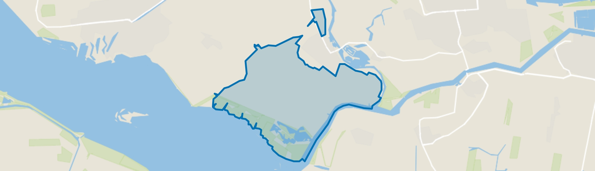 Poldergebied Zuidland, Zuidland map