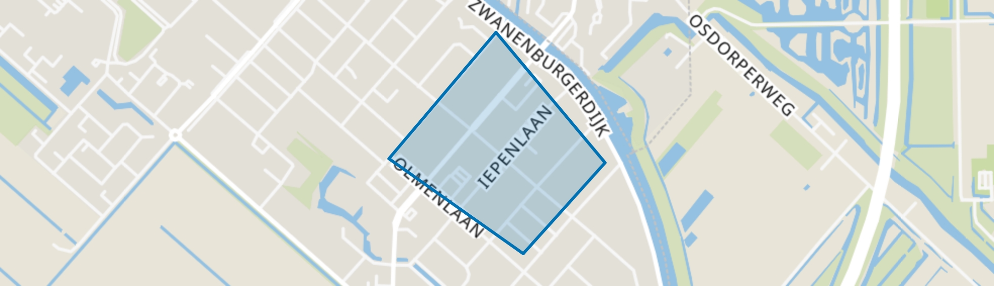 Zwanenburg Noordoost, Zwanenburg map