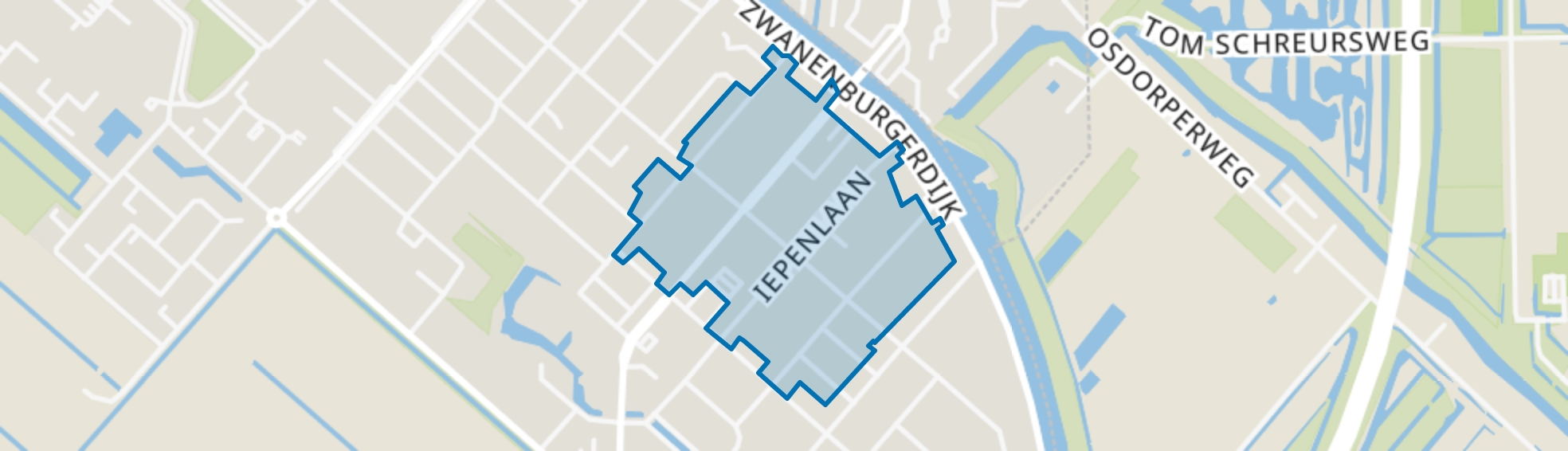 Zwanenburg Noordoost, Zwanenburg map