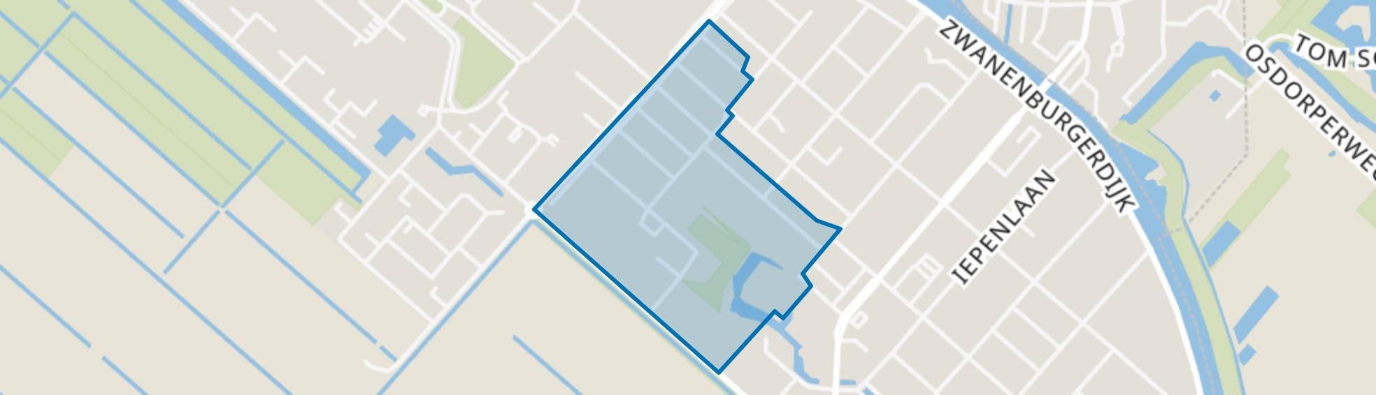 Zwanenburg Zuidwest, Zwanenburg map