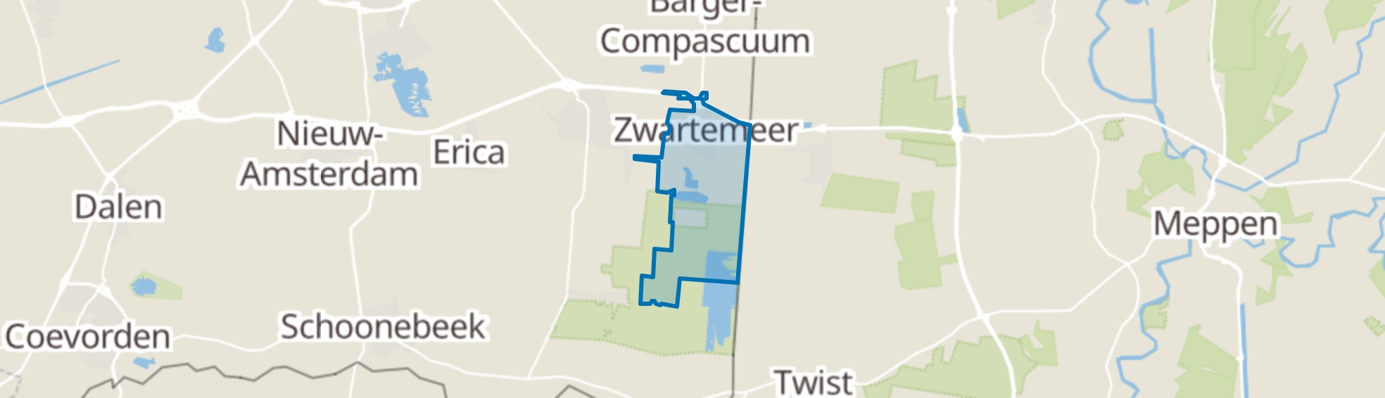 Zwartemeer map