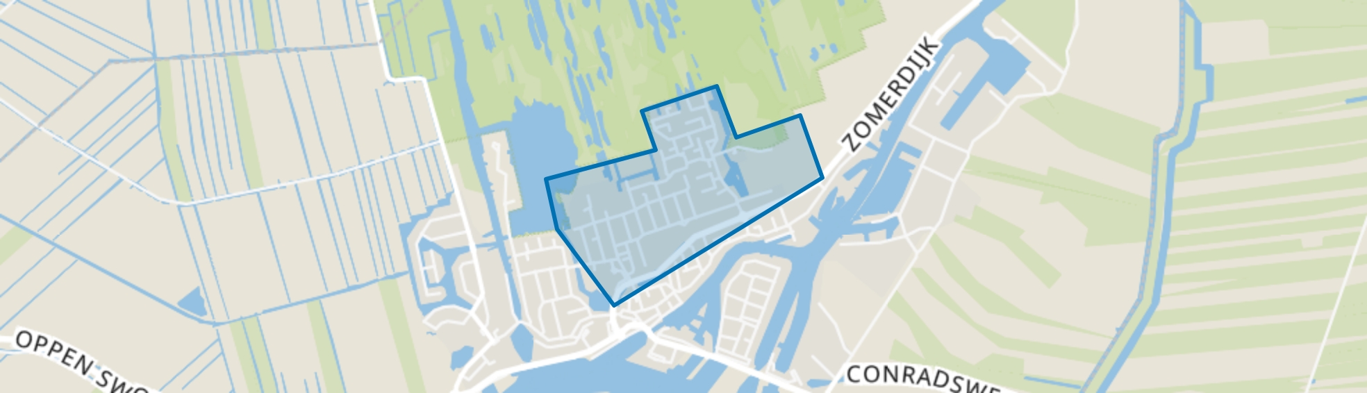 Achter het Singel, Zwartsluis map