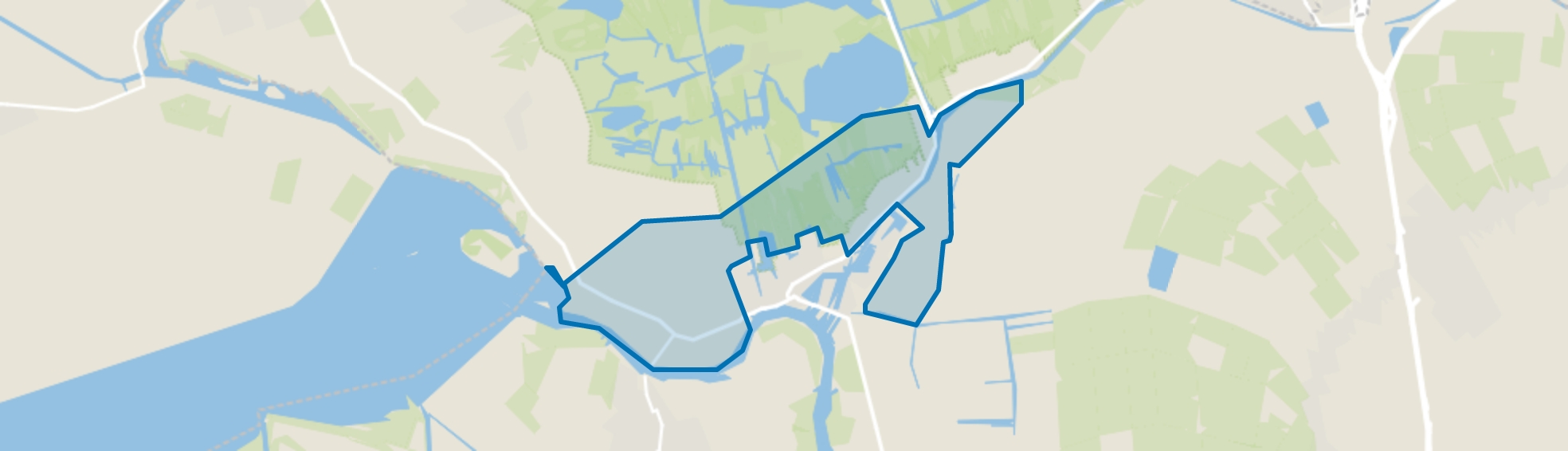 Landelijk gebied Zwartsluis, Zwartsluis map