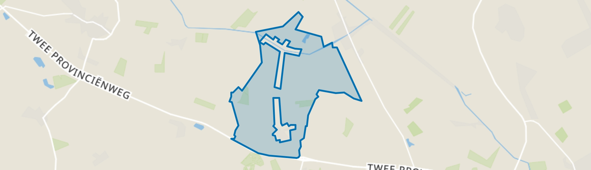 Verspreide huizen Wezuperbrug, Zweeloo map
