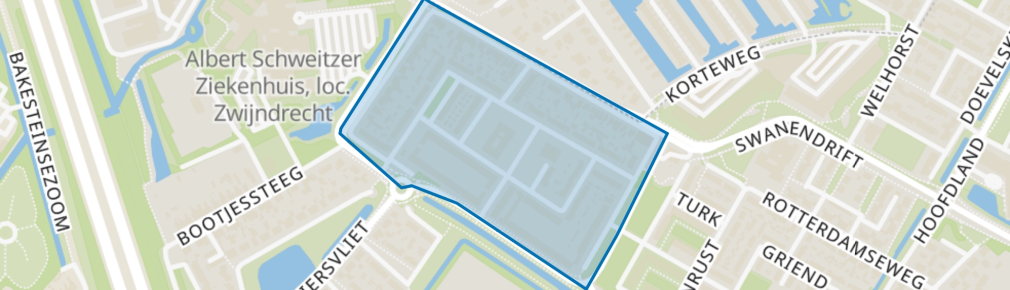 Pilotenbuurt, Zwijndrecht map